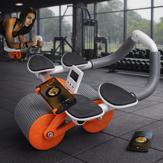 RUEDA ABDOMINAL-CRONOMETRO Y SOPORTE PARA TU CELULAR